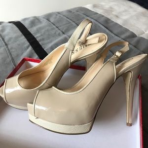 Guess Peep Toe, Sling Back heels